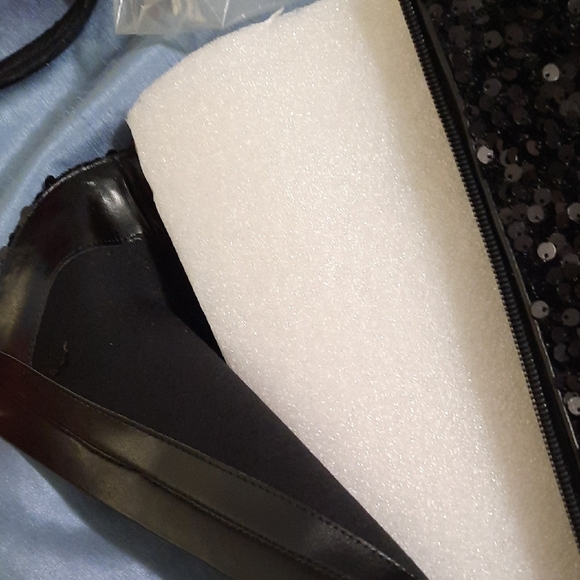 INC International Concepts Black Sequin Heeled Boots - Picture 3 of 6